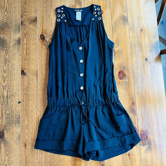 BABY PHAT | Shorts Romper with Gold Grommets - Picture 1 of 11